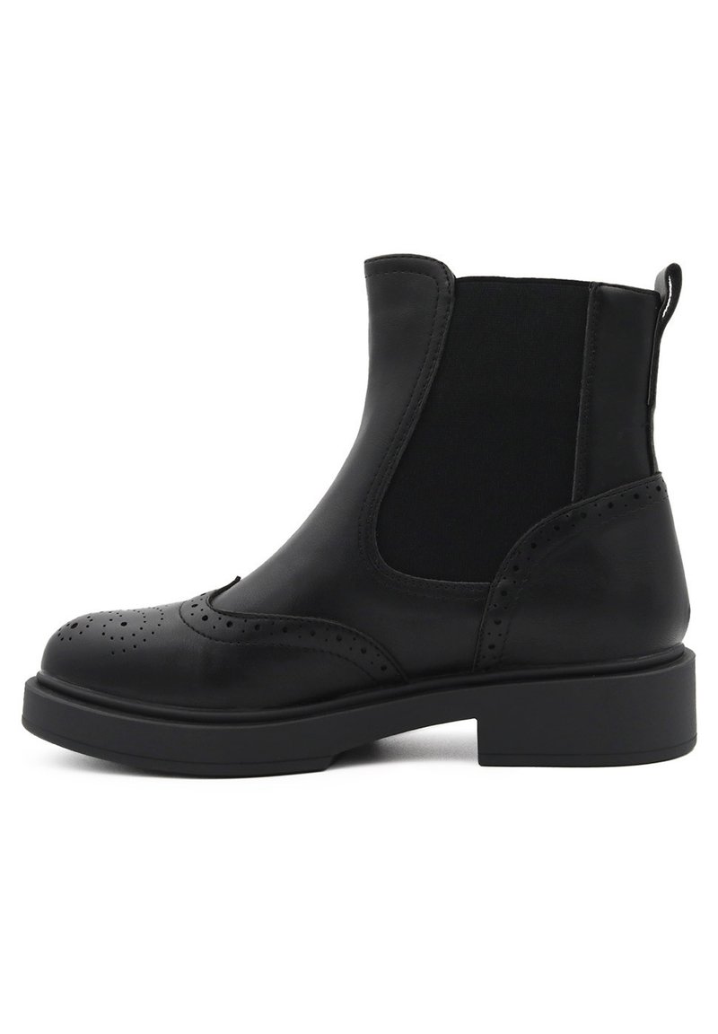 QUEEN HELENA Tronchetti con Tacco a Spillo Stivaletti Eleganti Donna K3460 (Nero Pu, Sistema Taglie Calzature EU, Adulto, Donna, Numero, Media, 36