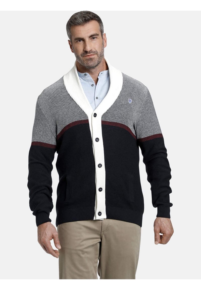 Herren Strickjacken | Charles Colby DUKE FAYN Strickjacke dunkelblau - CP12153 Herren Strickjacken | Charles Colby DUKE FAYN Strickjacke dunkelblau - CP12153