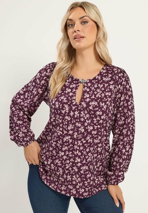 Yours Clothing, PLUS SIZE FLORAL TOPS - Blouse - purple