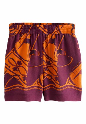 REGULAR FIT - ELASTICATED WAIST RESORT . - Šortky - orange burgundy border print
