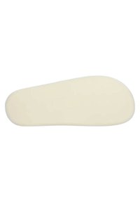 Intersuola in schiuma bianca, texture liscia, forma concontornata, bordi arrotondati, progettata per comfort e supporto nelle calzature.