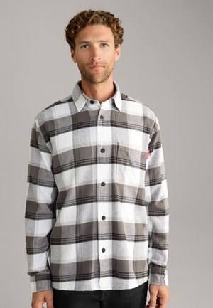 JOOP! Jeans HAGON - Shirt - grau weiss kariert