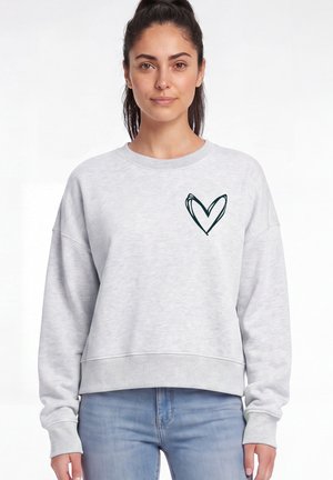 watapparel, HERZI - Sweatshirt - cool heather grey