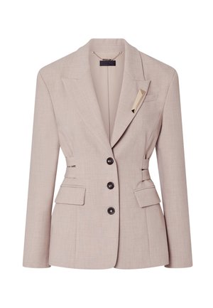 LIU JO, LIU JO MÉLANGE BLAZER WITH BUCKLES - Blazer - beige