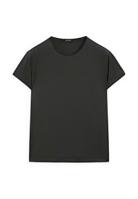 FLOWING SHORT SLEEVE WITH CREW NECK - T-shirt basic - dark grey