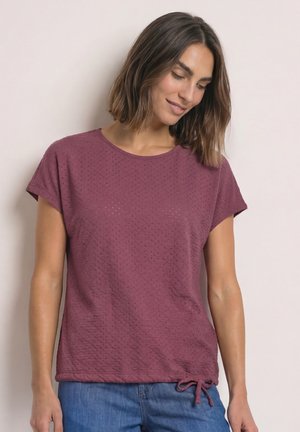 Street One, T-SHIRT AUS SPITZE MIT RUNDHALS - T-shirt imprimé - dark clouded blush