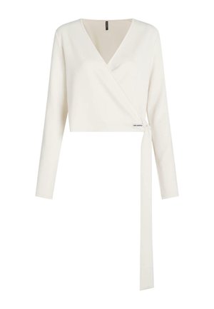 KARL LAGERFELD, WRAP TOP - Maglia del pigiama - cannoli cream