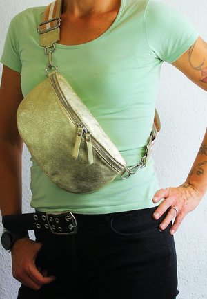 DrachenLeder TOSCANTO - Gürteltasche - goldfarben mehrfarbig