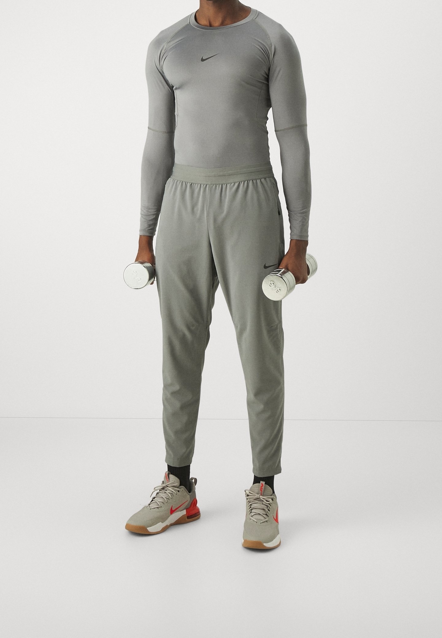 nike grey slim fit tracksuit