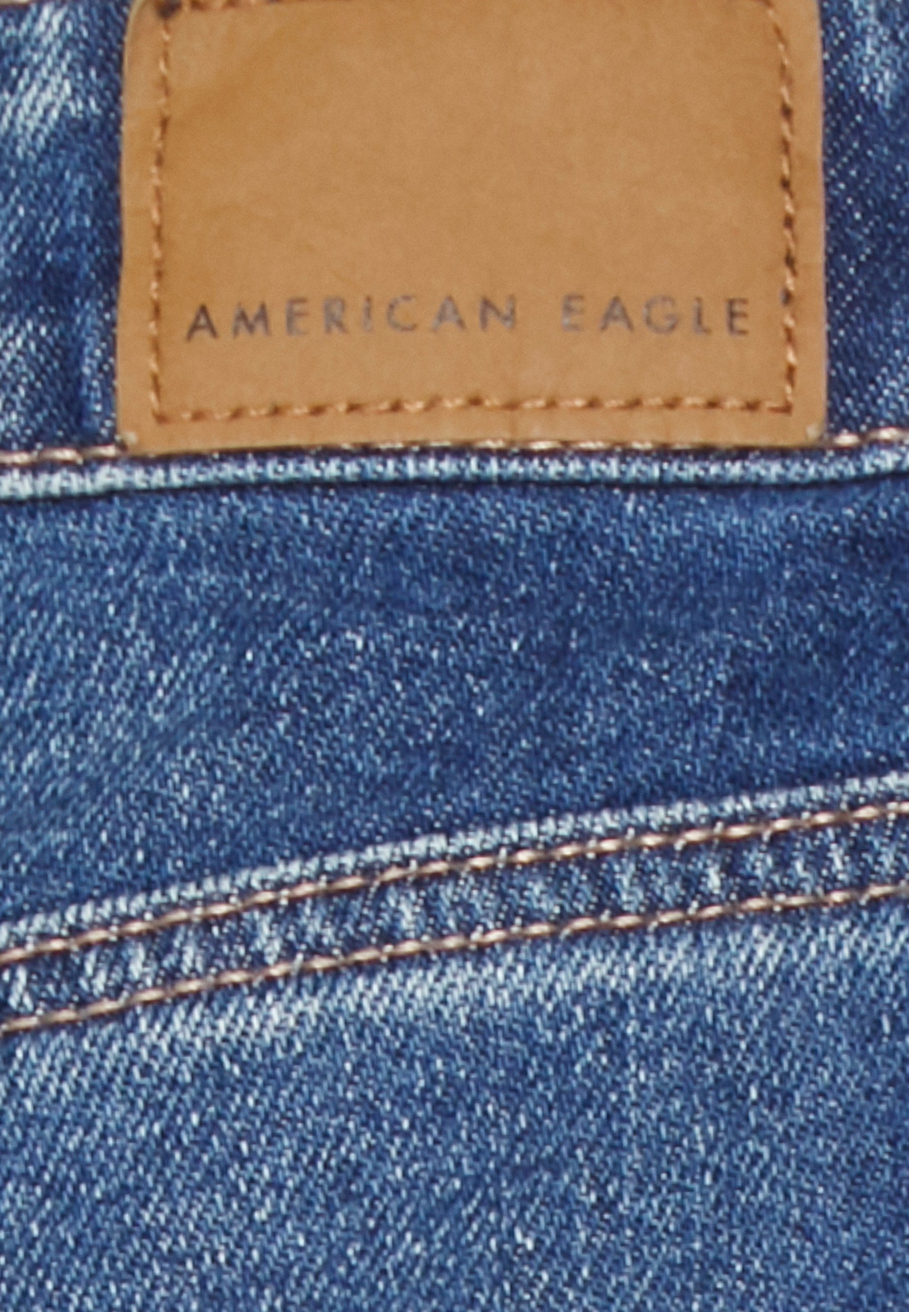 American Eagle MOM - Straight leg jeans - cool torn/Donkerblauw - Zalando.nl