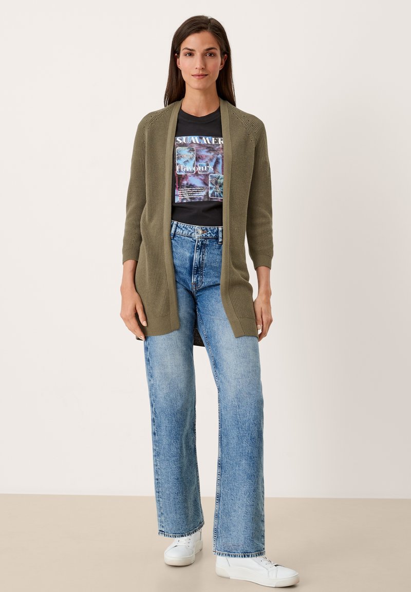 Damen Strickjacken | s.Oliver MIT AJOURMUSTER Strickjacke dusty olive/grün - HQ28265 Damen Strickjacken | s.Oliver MIT AJOURMUSTER Strickjacke dusty olive/grün - HQ28265