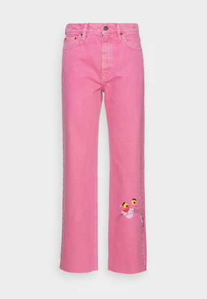 Desigual PINK PANTHER - Calças de ganga de corte relaxado - red