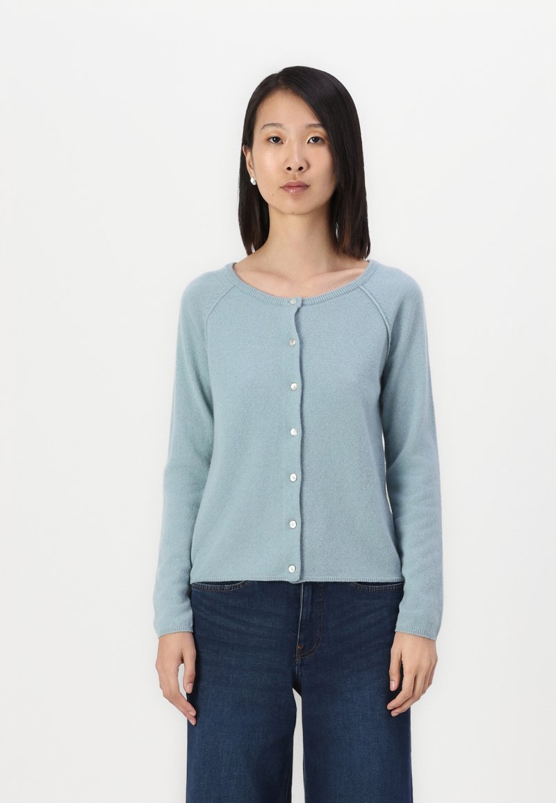 Rosemunde LAICA O NECK CARDIGAN - Casaco de malha - blue mist