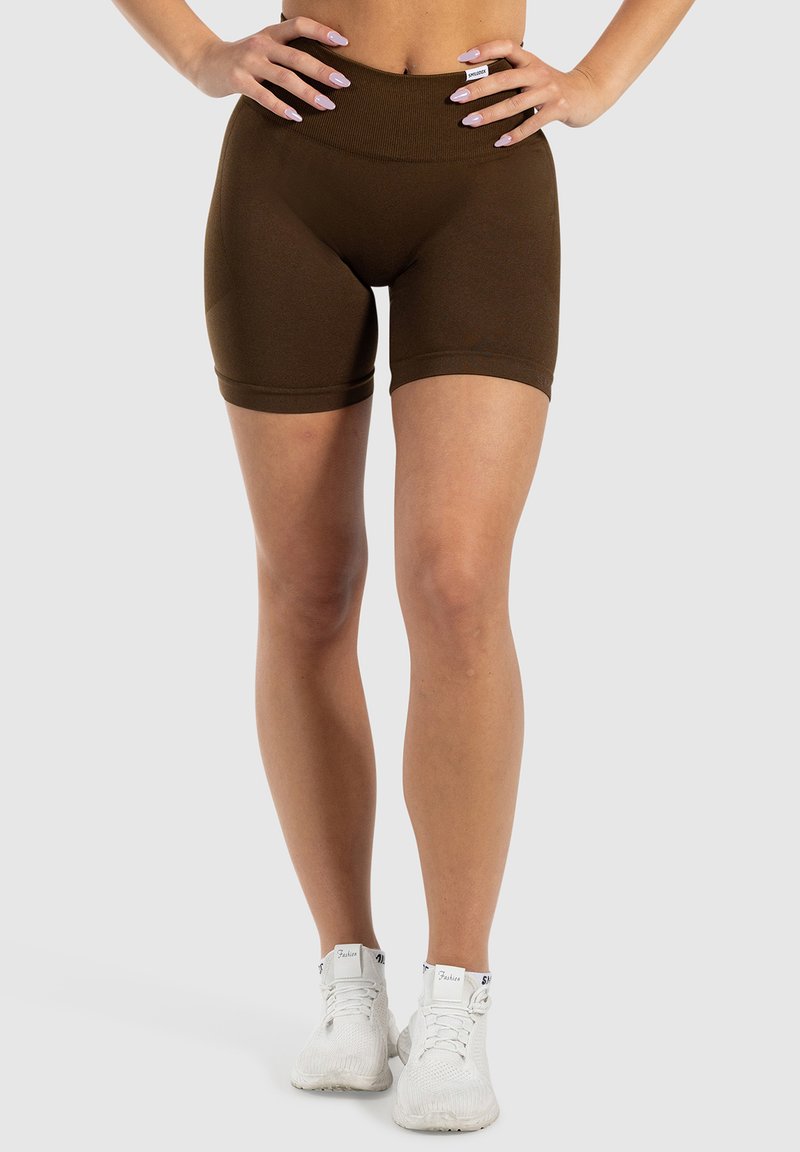 Smilodox EDINA SEAMLESS SCRUNCH - Leggings - braun
