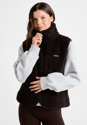 Caspara, W. CLOUDFLEECE VEST - Vest - espresso