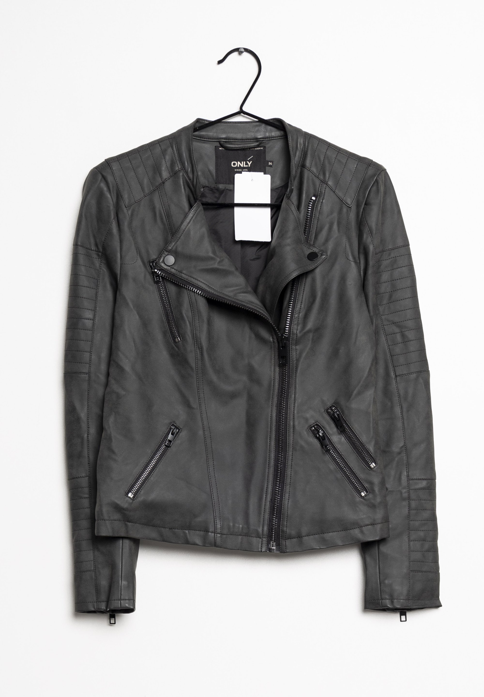 ONLY Veste en similicuir grey/gris (Seconde main)