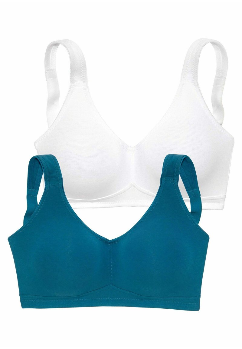 LASCANA 2 PACK - Bustier - petrol + weiß