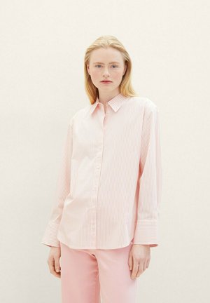 Overhemdblouse - rose white stripe