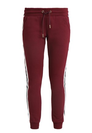 Urban Classics LADIES COLLEGE CONTRAST - Jogginghose - port/white/black