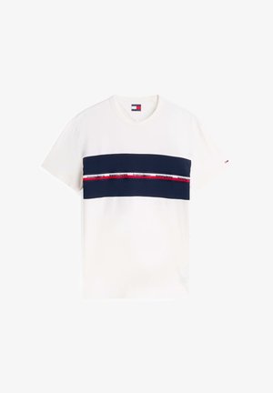 Tommy Jeans, TJM REG TAPE TEE C1 - T-Shirt print - ancient white