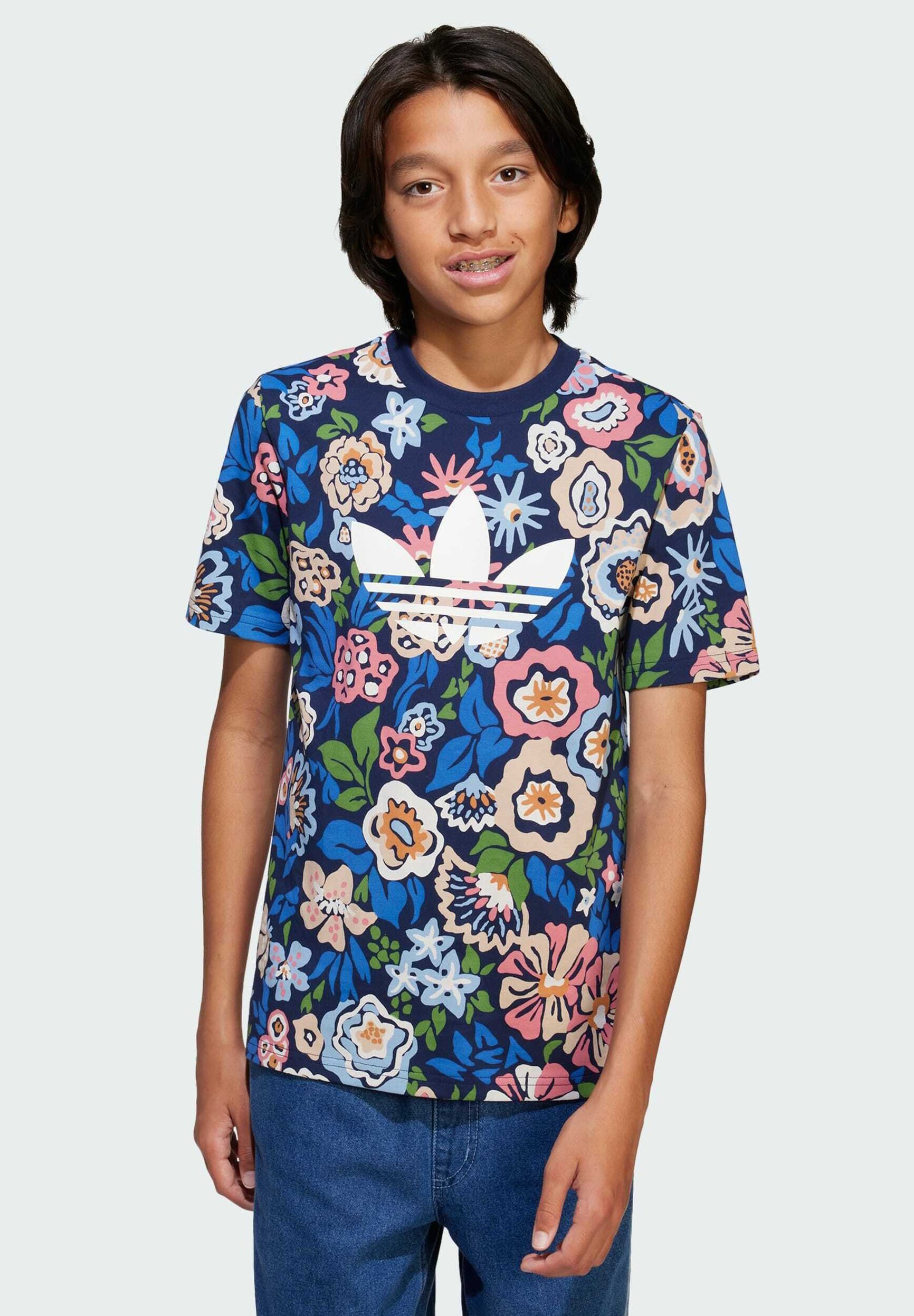adidas Originals LIBERTY LONDON KIDS - Print T-shirt - night
