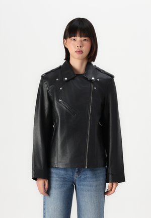 YASANE JACKET - Giacca di pelle - black