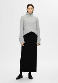 Selected Femme ROLLKRAGEN - Vesta - light grey melange