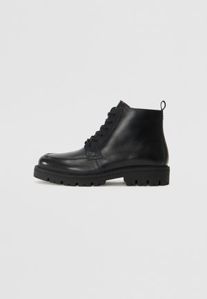 Lace-up ankle boots - black