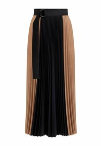 Reiss REGULAR FIT - AVA COLOURBLOCK MIDI - Jupe trapèze - black camel