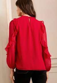 Love & Roses REGULAR FIT - RUFFLE LONG SLEEVE - Blúzka - red