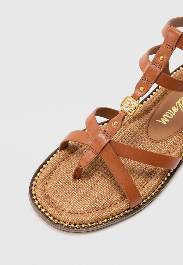 TEENI - T-bar sandals - rich cognac3