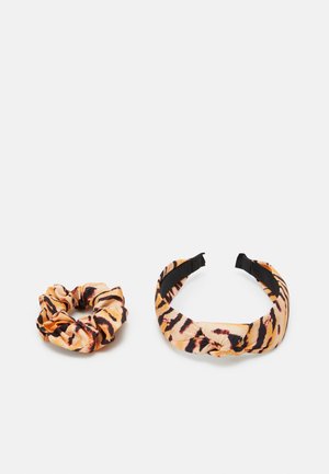 Pieces Kids LPMIO HAIRBAND SCRUNCHIE SET - Hair Styling Accessory - tan/black