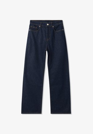 Terranova WIDE LEG - Jeans baggy - blu denim scuro