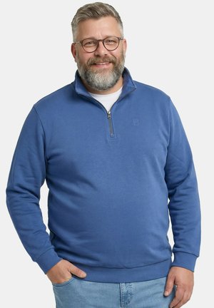 HALF-ZIP STAND-UP COLLAR WITH ZIP - Sweatshirt - denim blue