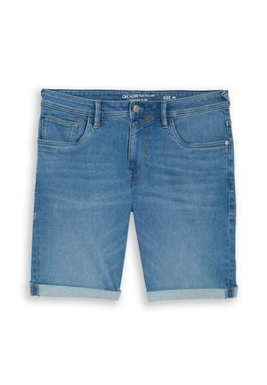 TOM TAILOR DENIM, TTPIERS SLIM FIT - Shorts vaqueros - mid stone bright blue denim