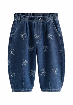 Next, REGULAR FIT - WIDE BARREL JEANS . - Jeans Relaxed Fit - dark blue all over embroidered