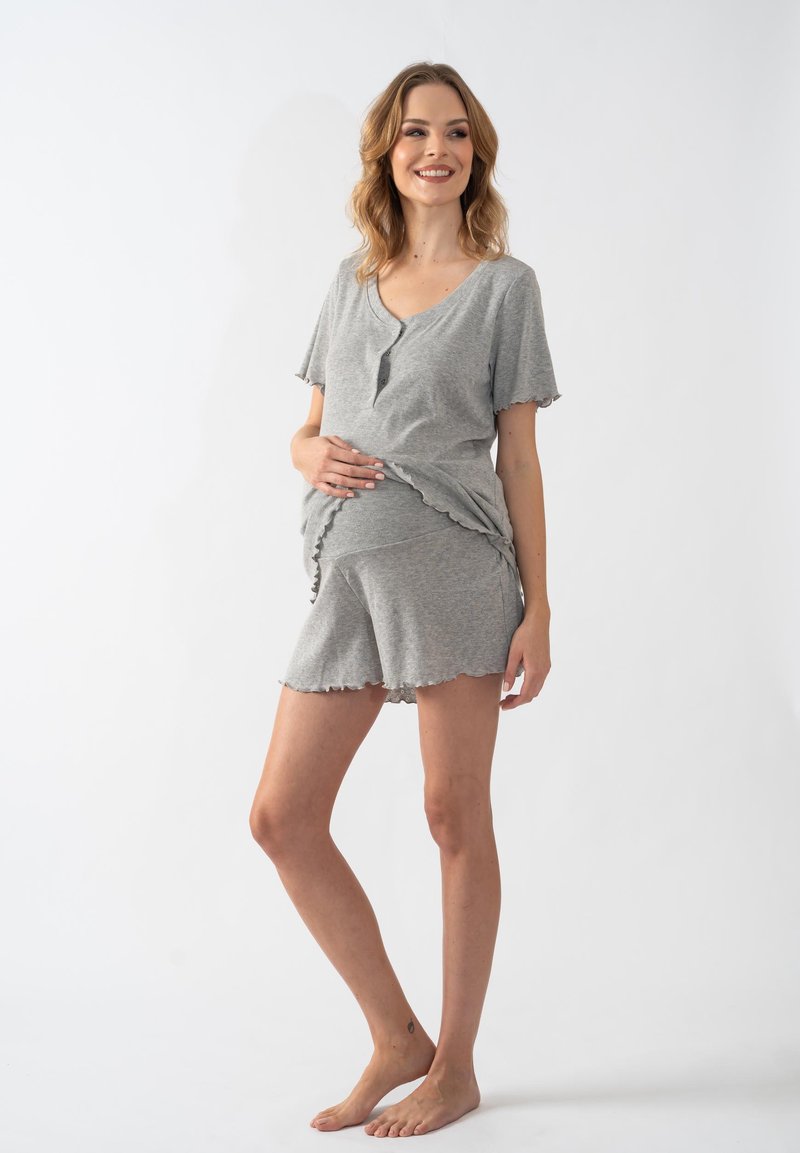 Cool Mama MATERNITY NURSING 2 IN 1 BASIC - Pyžamová sada - grey