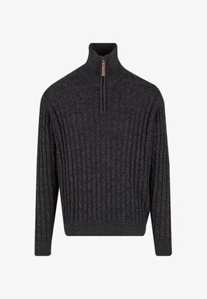 INDICODE JEANS, Striktrøje - charcoal mix