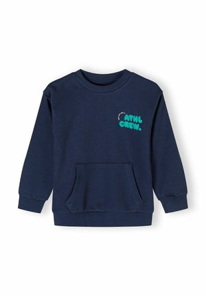 HOODIE POCKET LONG SLEEVE - Mikina - navy