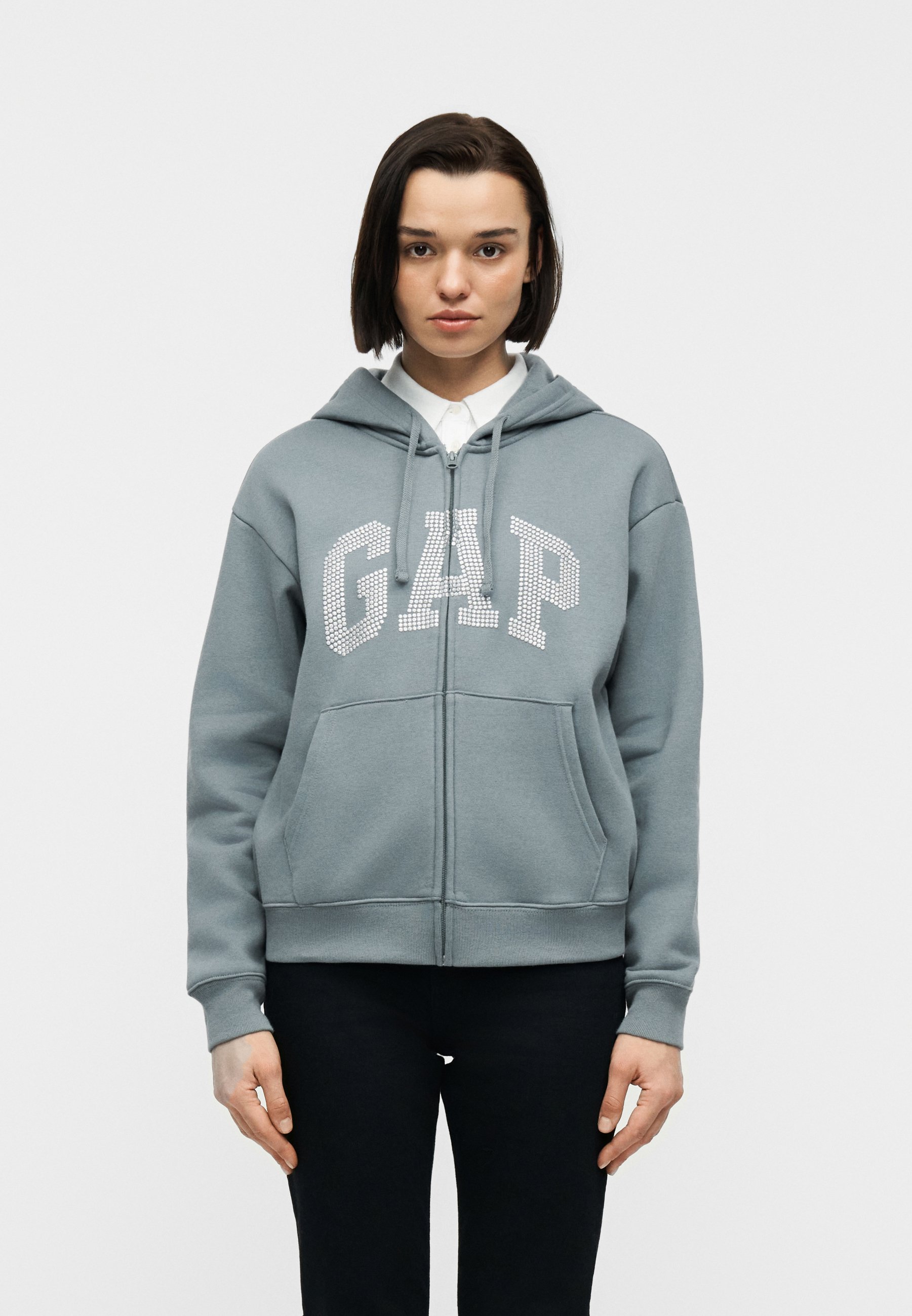 GAP HERITAGE - Zip-up sweatshirt - grey slate/grey - Zalando.co.uk