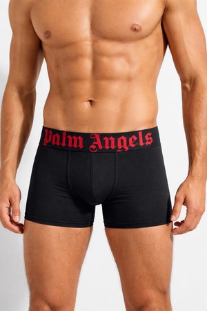 Palm Angels, SHORT TRUNK BIPACK CONTRAST - Boxer aderenti - black