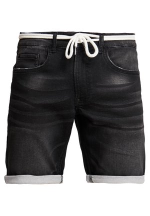 Denim shorts - black