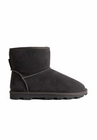 Suede Faux Fur Lined Slipper Boots - Pantuflas - grey