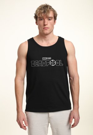 Marvel DEADPOOL WOLVERINE 3 LINE LOGO - TANK  - Top - black