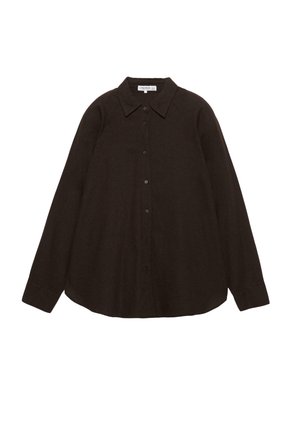 RUSTIC LONG SLEEVE  - Blúzka so zapínaním na gombíky - brown