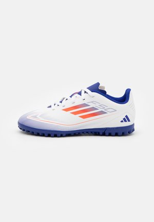 adidas Performance F50 CLUB TF UNISEX - Chaussures de football sur gazon - footwear white/solar red/lucid blue