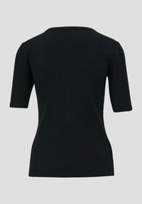 QS MIT STRUKTUR - T-shirt basic - schwarz