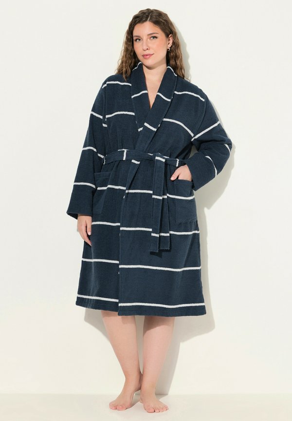 STRIPED BELTED TIE WAIST - Bademantel