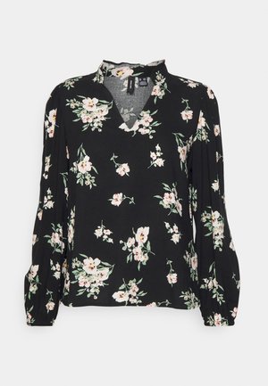 Vero Moda Petite VMEASY VOLUME TOP - Pluus - black aop/sandy black