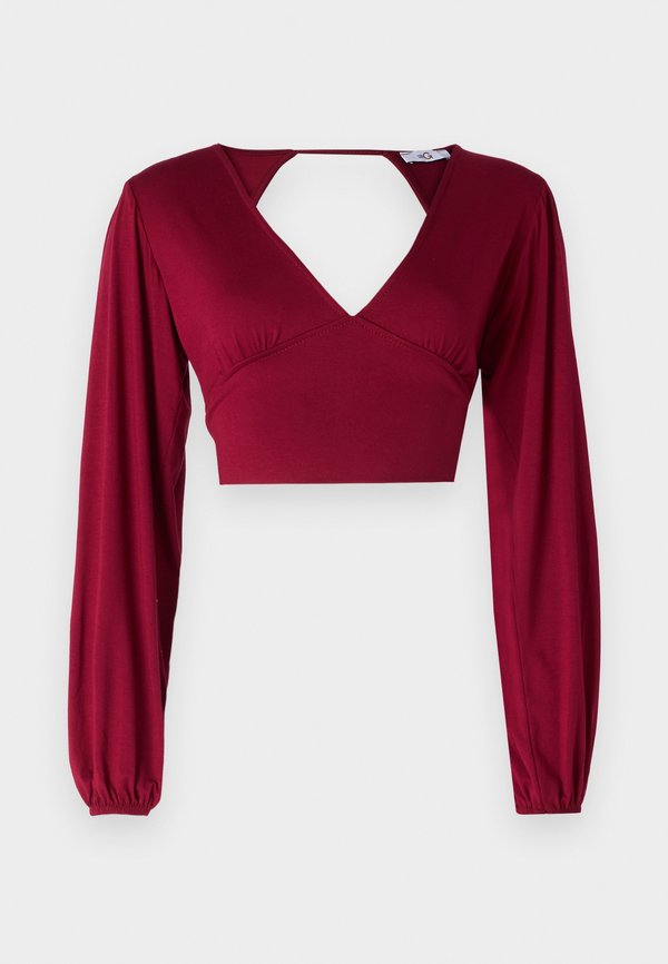 CRISSY BACKLESS - Long sleeved top - wine2